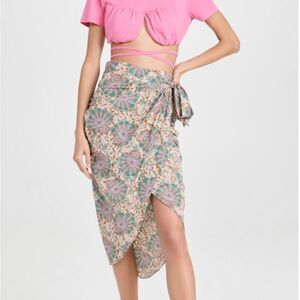 Veronica Beard Silk Wrap Allaire Medallion Skirt, Size 10